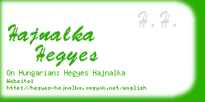 hajnalka hegyes business card